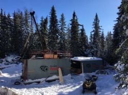 Figure 3: Diamond rig drilling at the west sector