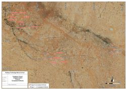 Yangibana Project – Collar Locations, Yangibana North 2017 drillhole locations on aerial photo