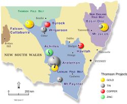Thomson Projects in NSW. The Bygoo prospects are near Ardlethan, central NSW.