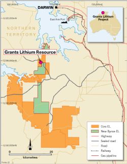 Grants Lithium Resource near Darwin NT.