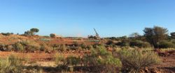 RC drilling underway by Strike Drilling at the Bottle Creek Gold Project.