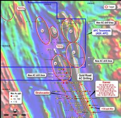 Yamarna Shear Zone (Yamarna Gold Project) Air-Core drilling showing maximum gold in hole