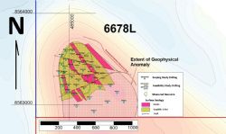 Locations of Feasibility Study drillholes and the plan view of mineralisation