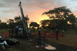 Drilling at the Caula Vanadium-Graphite Project, August 2018