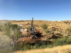 Strike drilling rig operating at Braeside Project – August 2018