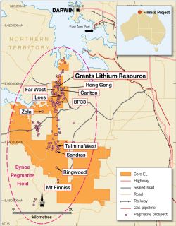 Grants Resource within Core’s 100%-owned Finniss Lithium Project