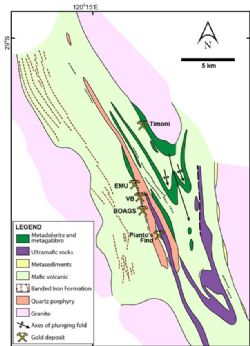 Geological setting of the Bottle Creek project