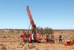 Diamond drilling operations at Pyrite Hill.