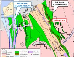Wiluna West Gold Project Location Plan – 40km West of Wiluna Plant by road