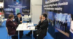 Altech Chemicals Limited booth at Battery Japan 2019 (with Mitsubishi Representatives)