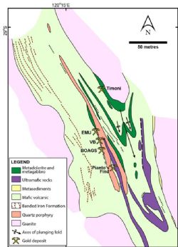 Geological setting of the Bottle Creek project.