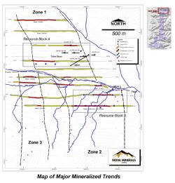 Map of Major Mineralised Trends