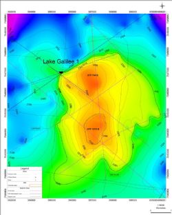 Lake Gallilee Prospect Depth Structure map
