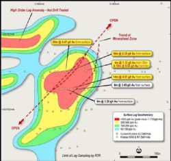 Cranes Prospect – Lag Geochemistry and recent drilling