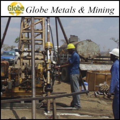  Globe Metals & Mining ASX:GBE     Kanyika Niobium  .           40 ɡ     Kanyika Niobium  100- 110       2,900  3,200    Nb2O5.