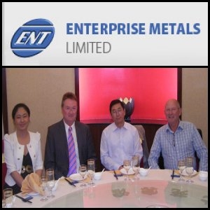     28 / 2011:  Sinotech   12.4$A     Enterprise Metals Limited ASX:ENT.