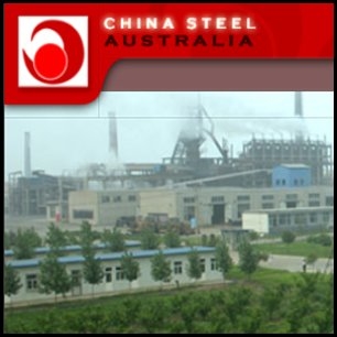 中钢澳大利亚有限公司(China Steel Australia Limited，ASX:CNH)报告称，中国客户日益增长的需求使该公司开足马力生产。