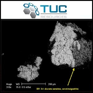 TUC Resources Limited (ASX:TUC)证实Stromberg矿床存在磷钇矿