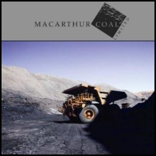 Macarthur Coal (ASX:MCC) 說煤銷量已在全球金融危機後隨著鋼鐵生產的增加而恢復。該公司也證實計劃在未來五年內使產量翻倍。其傳統客戶的合同購買量已經恢復，並且還在尋求購買更多的煤。