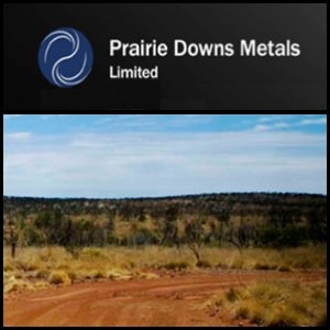 2011年1月21日澳洲股市：Prairie Downs Metals (ASX:PDZ)報告高品位鋅鉛銀礦化