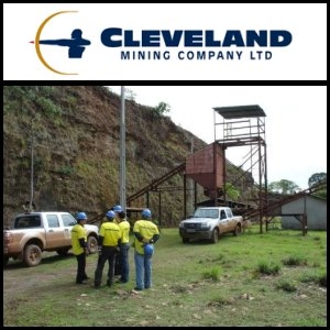 2011年3月18日澳洲股市：Cleveland Mining (ASX:CDG)收購智利金礦新項目