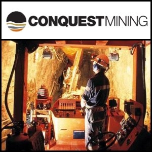 2011年4月18日澳洲股市：Conquest Mining (ASX:CQT) 報告Pajingo金礦三月季度強勁產量