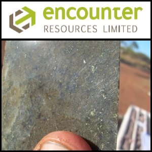 2011年9月8日亞洲活動報告：Encounter Resources (ASX:ENR)公佈Yeneena銅礦項目近期取得的重要進展