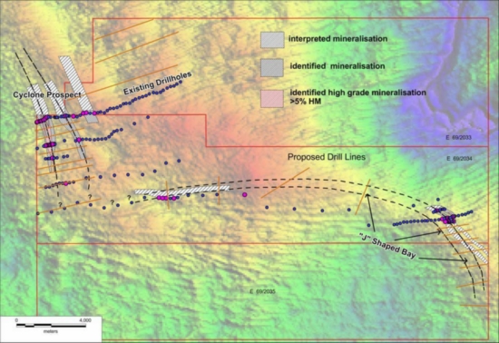 Serpentine Lakes Tenements: Drilling and Target Summary on Topography