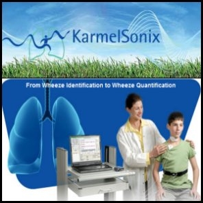 KarmelSonix Limited (ASX:KSX) said it has agreed to signed with Clear Sales Australia to market and distribute the KarmelSonix Personal WheezoMeter(TM) into retail pharmacies throughout Australia. Clear Sales Australia is one of the country's leading retail pharmacy brokers with distribution in all States of Australia. The Personal WheezoMeter(TM) is the first point of care portable device for the detention of wheeze such as in asthma.