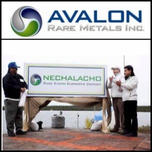 Avalon Rare Metals Inc. (TSE:AVL) Prefeasibility Study On The Nechalacho REE Deposit, Thor Lake, NWT, Confirms Positive Economics