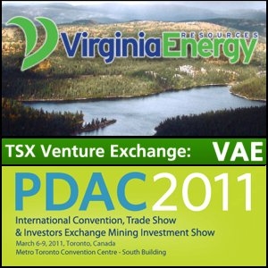 Virginia Energy Resources Inc. (CVE:VAE) Invites Convention Attendees To Visit Booth 2148 at PDAC International Convention, Toronto, Canada