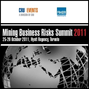 Goldcorp (TSE:G) to Sponsor Mining Business Risks Summit, Canada, 25-26 October 2011