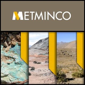 Asian Activities Report for August 22, 2011: Metminco (ASX:MNC) Confirms Significant Mineralization at Los Calatos Copper/Molybdenum Project