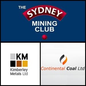 The 161st Sydney Mining Club to Feature Continental Coal Limited (ASX:CCC) and Kimberley Metals Limited (ASX:KBL)