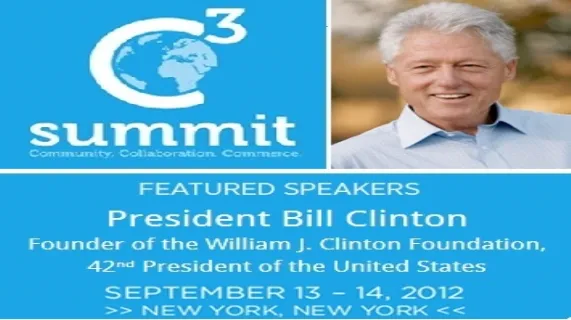 President Bill Clinton to Keynote C3 Summit: Bermuda to Co-Chair the New York Event
