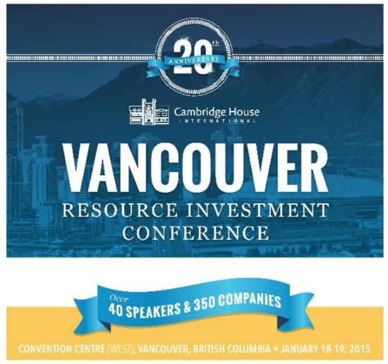Vancouver Resources Investment Conference: January 18th and 19th at the Vancouver Convention Centre West