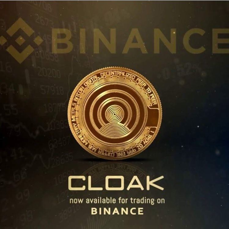 Binance Lists CloakCoin (CRYPTO:CLOAK)