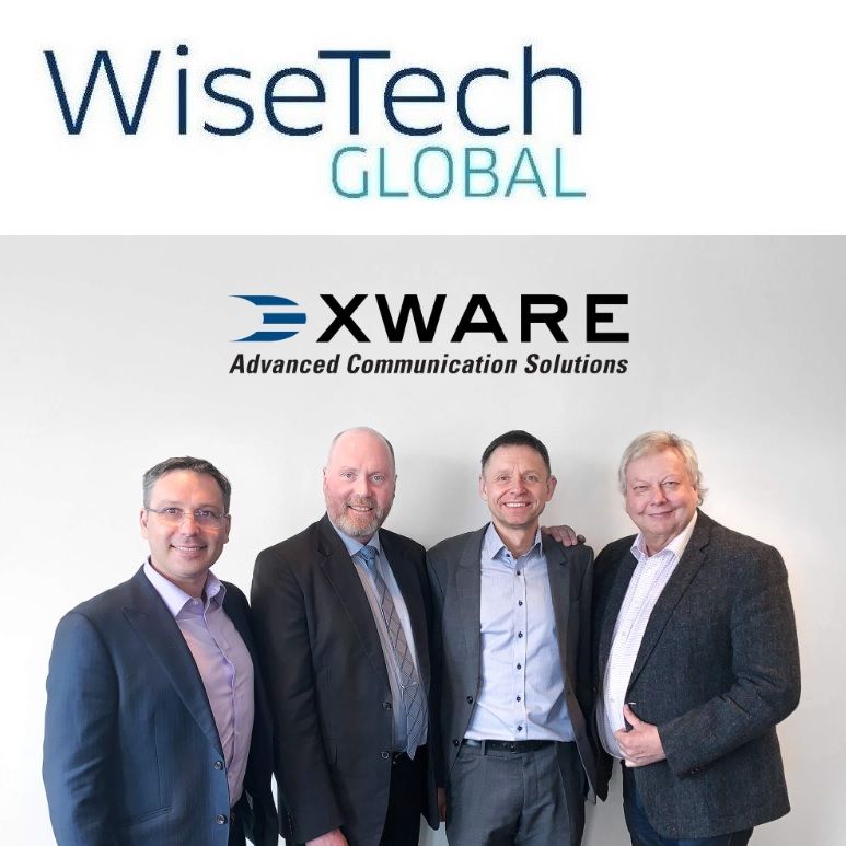 From left, Vlad Bilanovsky (WiseTech), Anders Lyckosköld (Xware), Jonas Ericsson (Xware), Richard White (WiseTech)