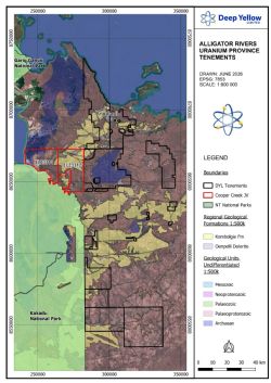 Figure 1: Deep Yellow’s expanded Alligator Rivers Uranium Province tenement holding.